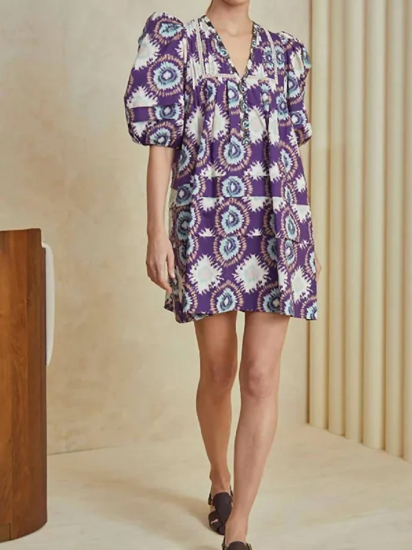 Final Clearance Jenkins Dress In London Rain Purple