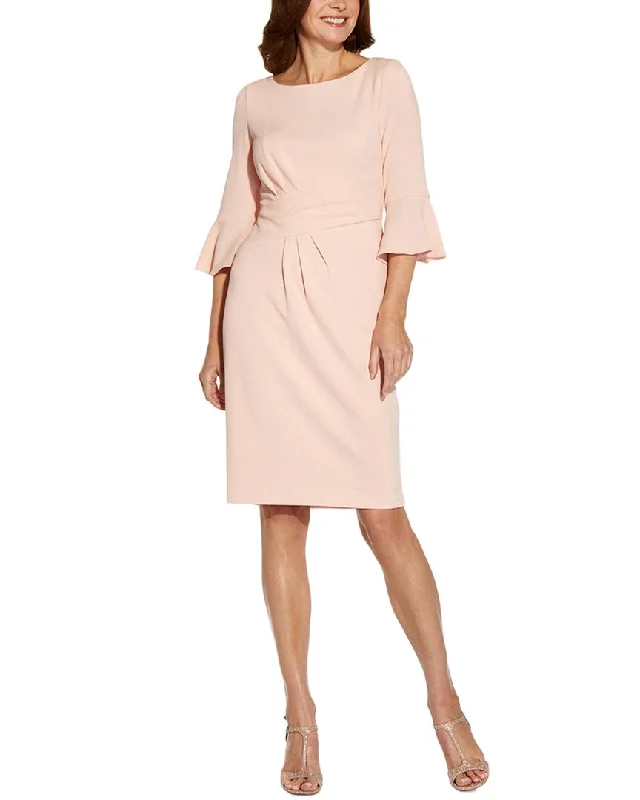 Blowout Deals Adrianna Papell Sheath 3/4-Sleeve Solid Dress