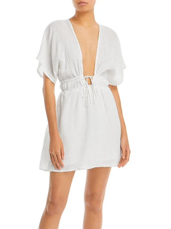 Act Fast Womens Textured Above Knee Mini Dress