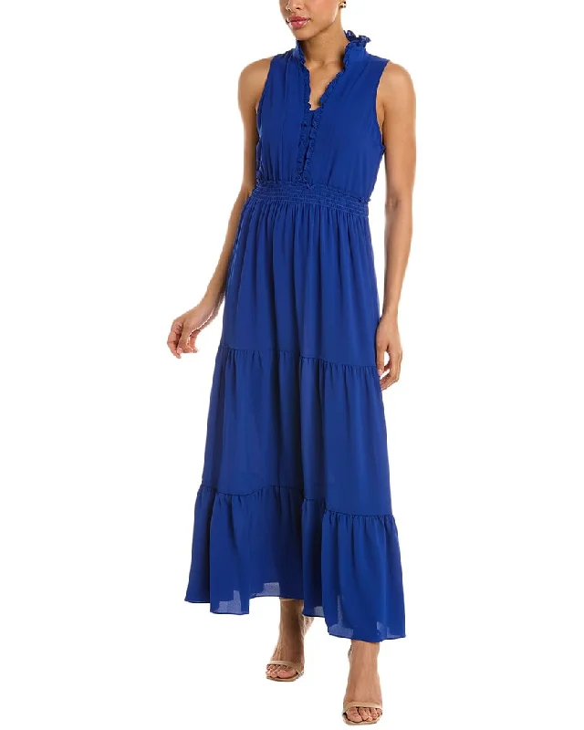 Special Promotion London Times Ruffle Midi Dress