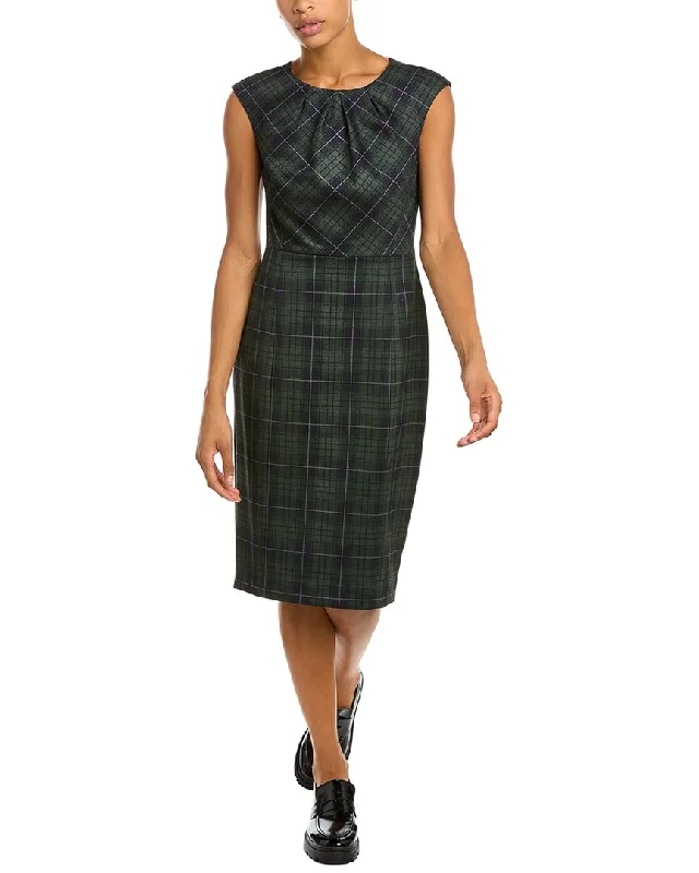 Deep Discounts Brooks Brothers Plaid Sheath Dress