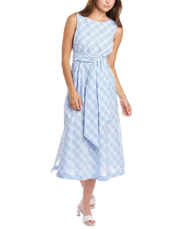 Discount Mania Anne Klein Seersucker Midi Dress