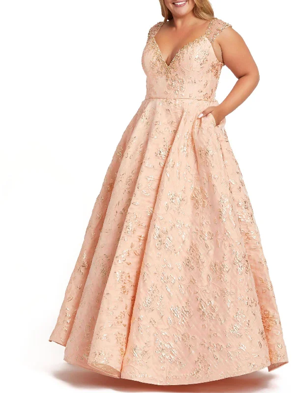 Time-Limited Offer Plus Womens Embellished Floral Evening Dress