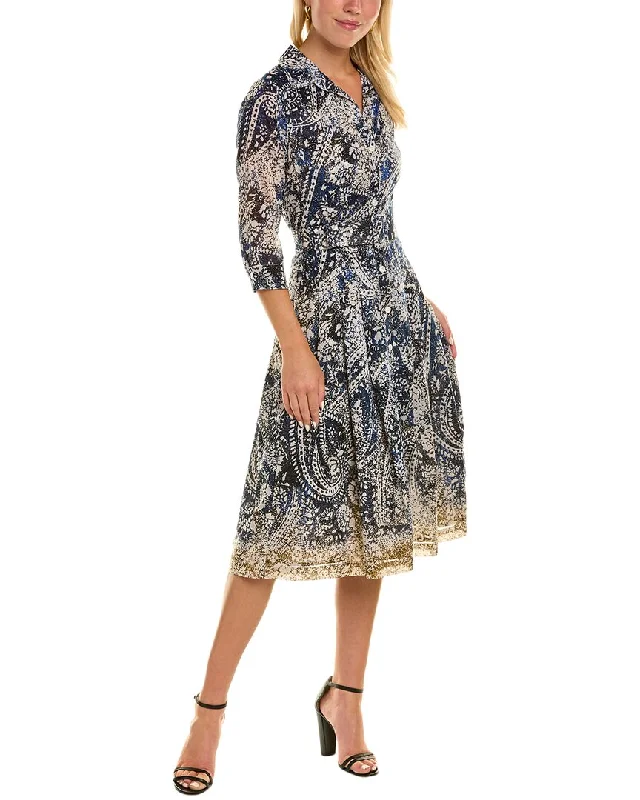 Stock Up and Save Samantha Sung Audrey 3 Silk Shirtdress