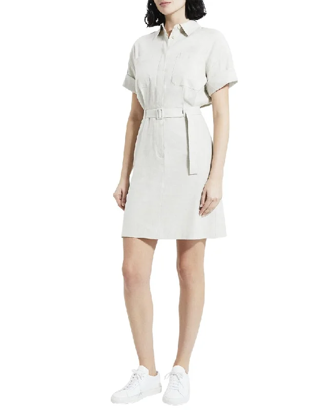 Don't Wait Theory Casual Linen-Blend Shirtdress