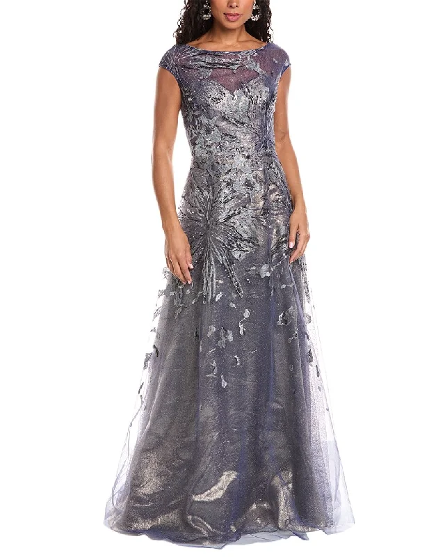 Don’t Miss Out Rene Ruiz Embroidered A-Line Illusion Gown