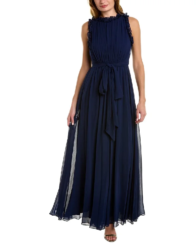 The Best Prices Badgley Mischka Ruffle Trim Gown