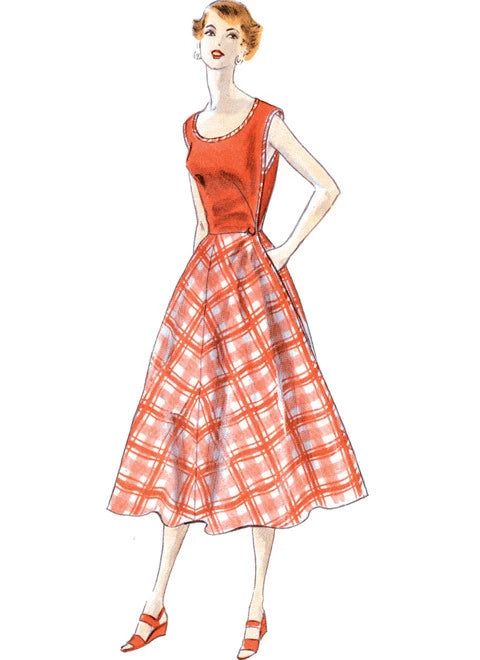 Shop and Save Vogue Vintage Wrap Dress V1864