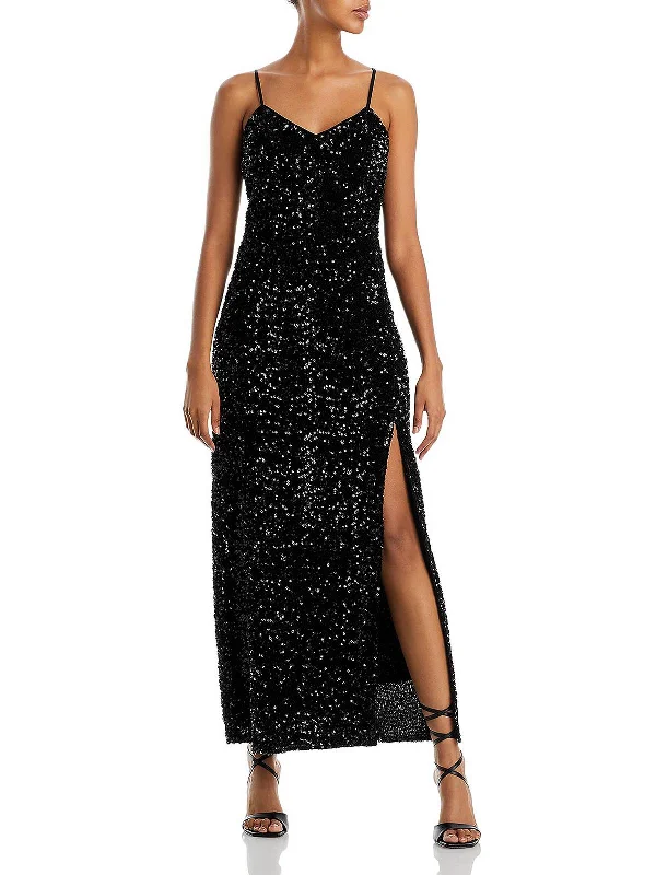 Final Clearance Womens Side Slit Long Cocktail and Party Dress
