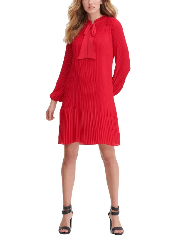 Deal of the Week Womens Pleated Midi Shift Dress