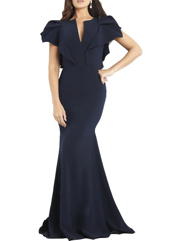 One-DAY Sale Womens Plunge Maxi Evening Dress