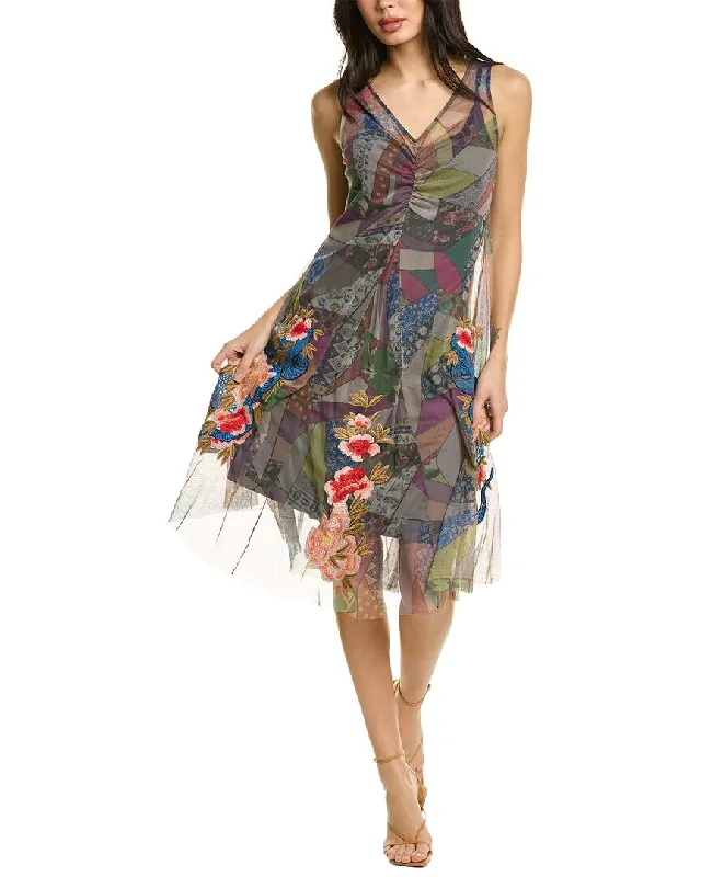 Price Break Johnny Was Cassia Mesh Midi Dress