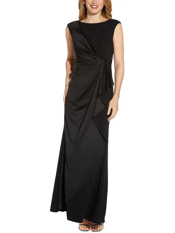 Savings Galore Womens Drapey Maxi Evening Dress