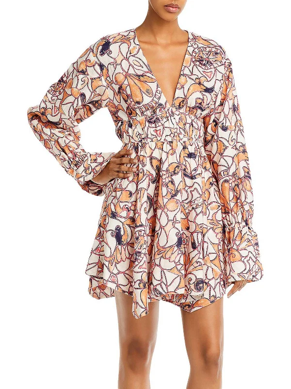 Unmissable Offer Salina Womens Linen Above Knee Fit & Flare Dress