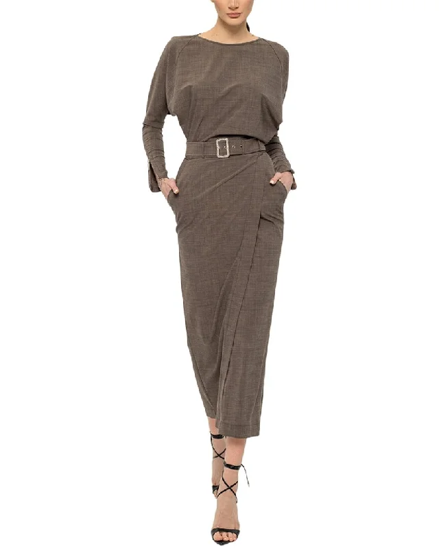 Final Sale BGL Wool-Blend Midi Dress