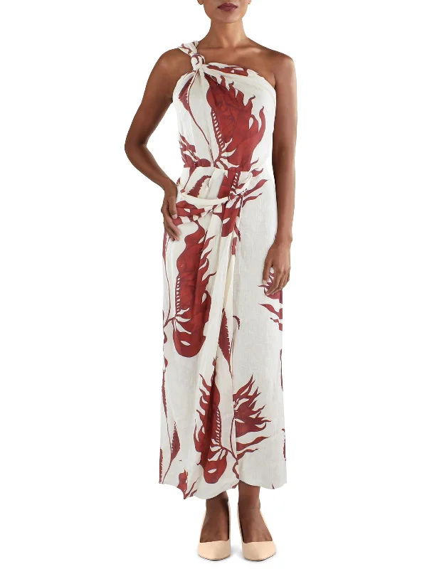 Fantastic Offers Womens Printed Tea Length Wrap Dress