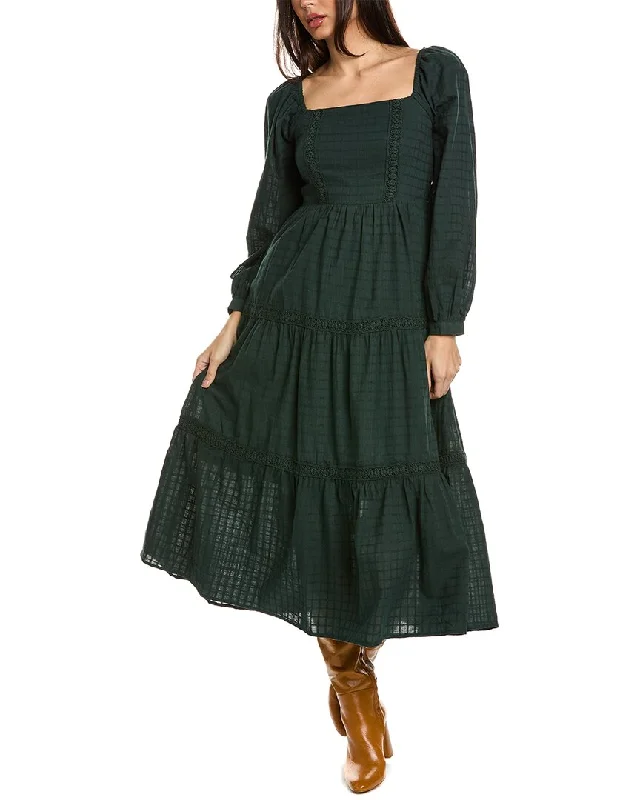 Overstock Lost + Wander Forest Jewel Maxi Dress