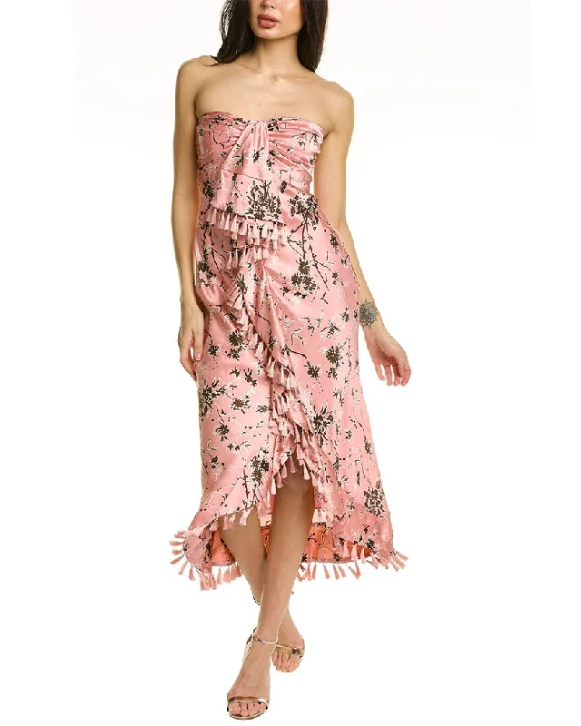 Incredible Offers Cinq à Sept Wildflower Elise Silk Midi Dress