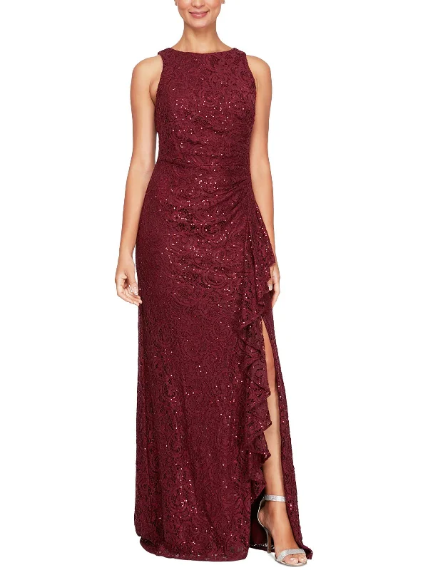 Warehouse Sale Womens Lace Sleeveless Evening Dress