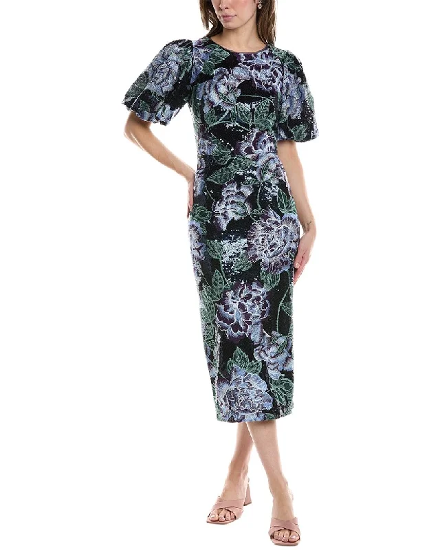 Savings Galore Marchesa Notte Sequined Midi Dress