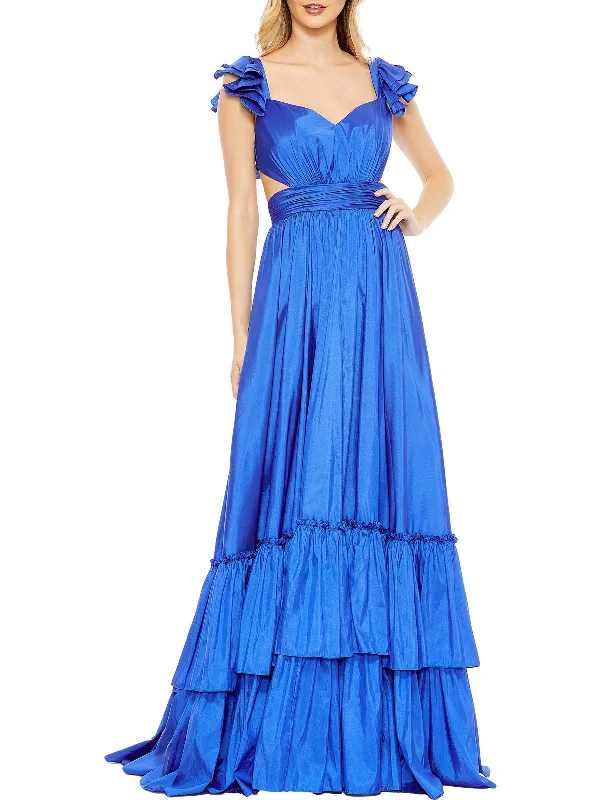 Discount Extravaganza Womens Satin Maxi Evening Dress