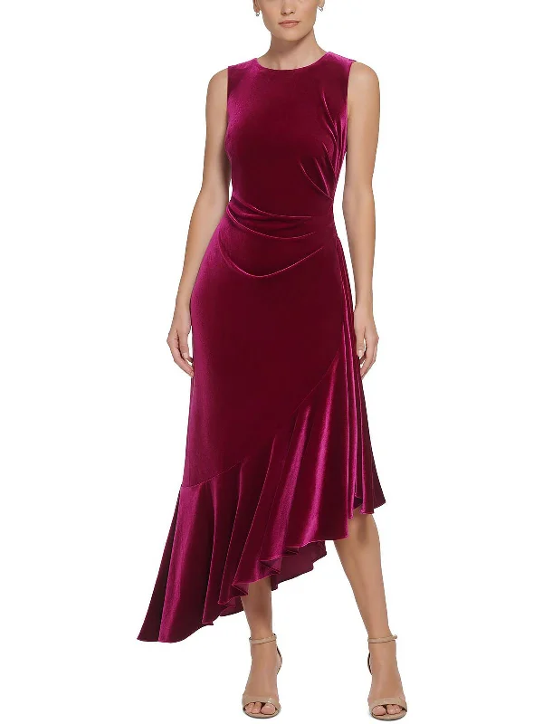 Incredible Offers Womens Velvet Long Cocktail and Party Dress