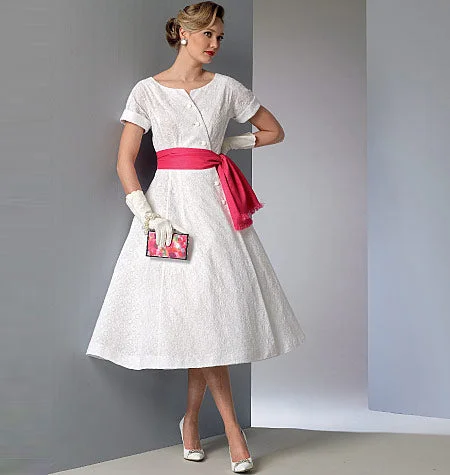 Limited Edition Vogue Vintage Dress and Sash V9105