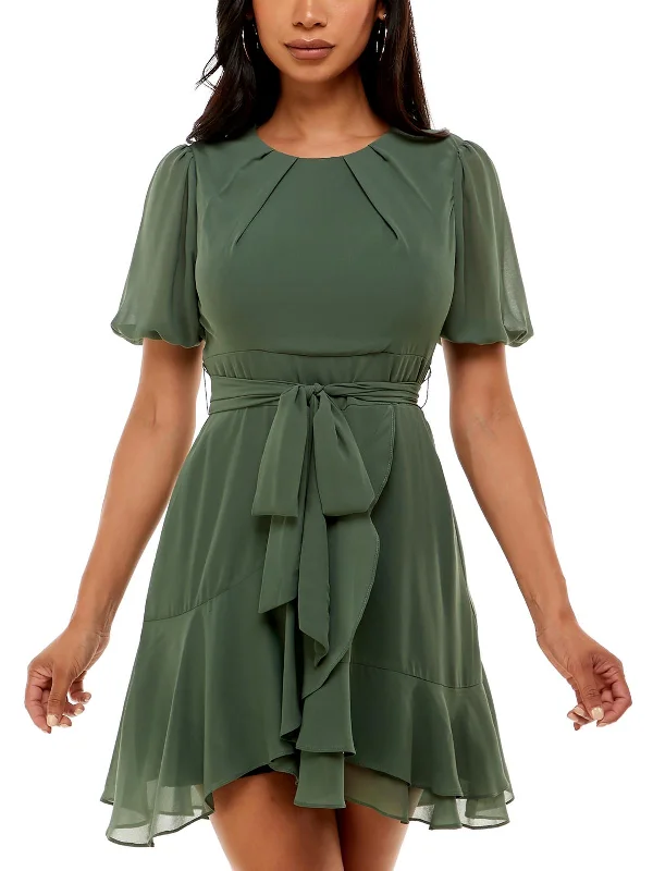Limited Stock Juniors Womens Party Mini Fit & Flare Dress