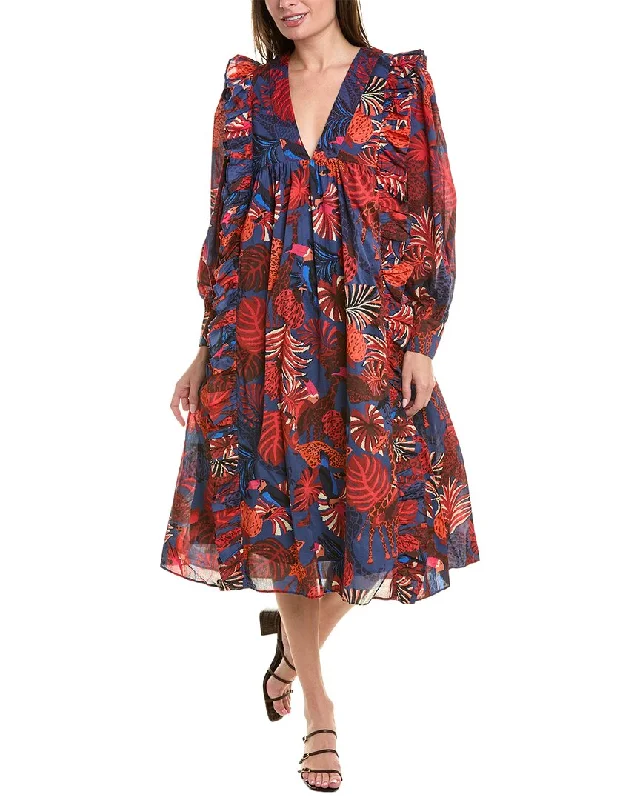 Limited Availability FARM Rio Animals Tapestry Midi Dress