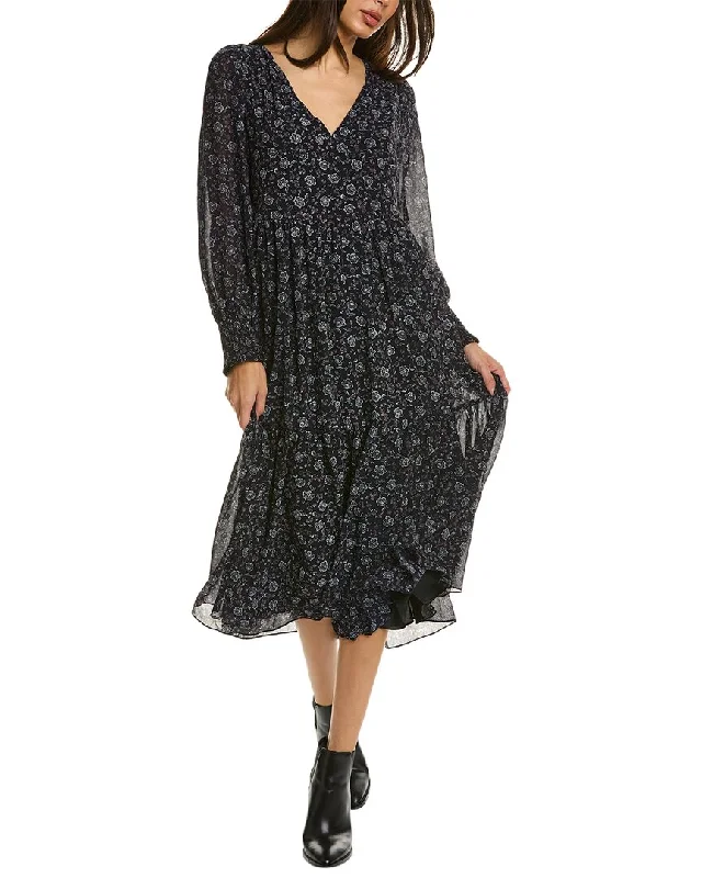 Time-Limited Offer Madewell V-Neck Tiered Midi Dress