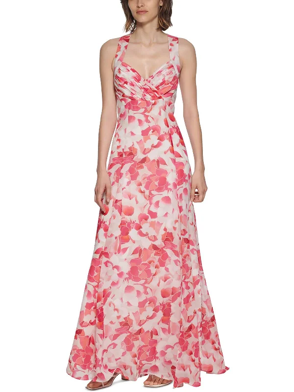 Fantastic Deals Womens Floral Print Maxi Evening Dress