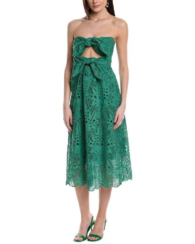 YEAR-End Clearance FARM Rio Coconut Tree Richilieu Midi Dress