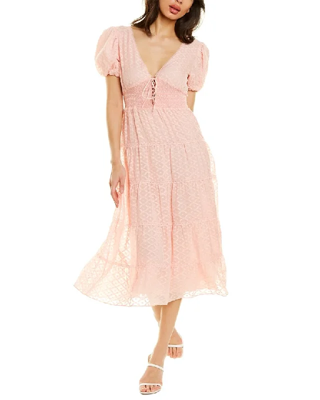 Markdowns alice + olivia Tia Silk-Blend Midi Dress