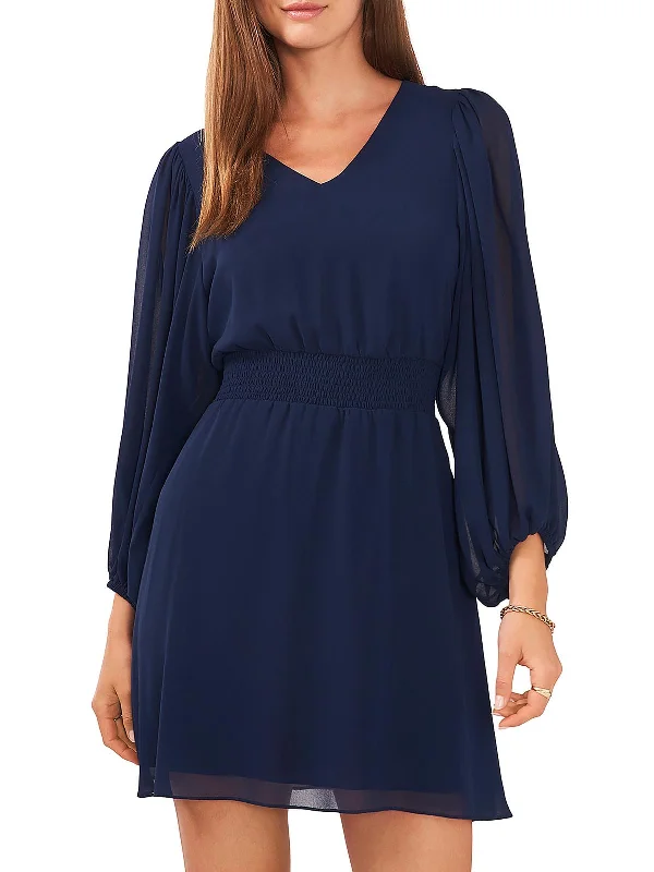 Hurry In Womens Sheer Mini Sheath Dress