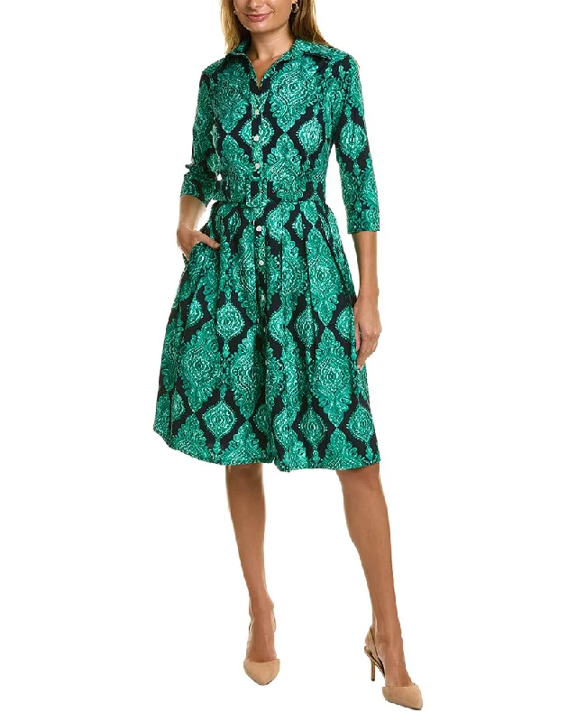 Don’t Miss Out Samantha Sung Audrey 1 3/4-Sleeve Shirtdress