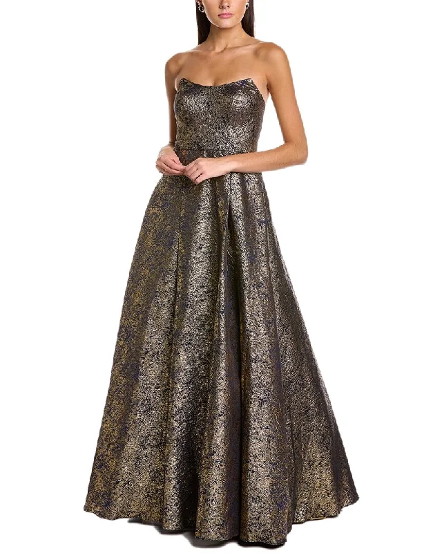 Savings Event Black by Bariano Layla Scoop Neck Gown