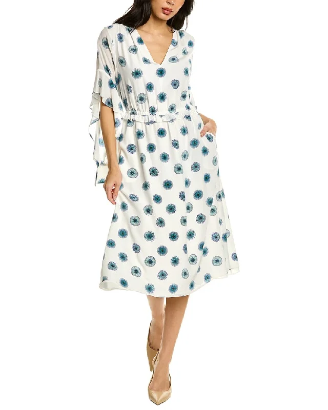 Price Drop Alert Jason Wu Draped Sleeve Silk Midi Dress