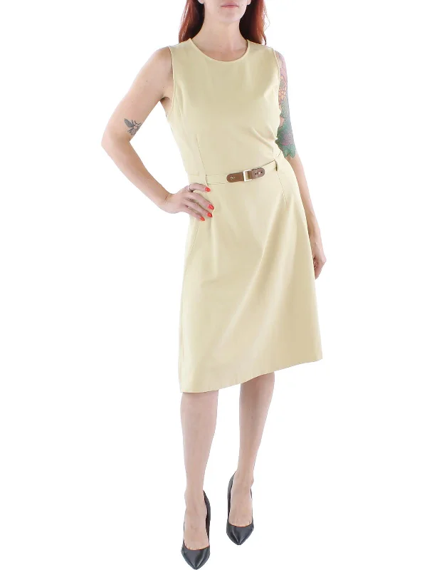 Holiday Sale Womens Ponte Sleeveless Shift Dress