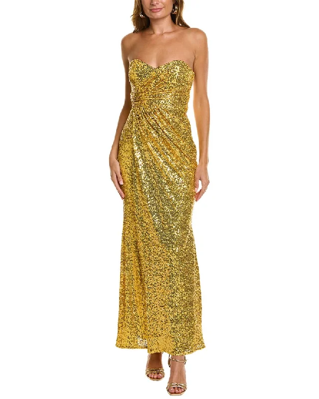 Buy More, Save More Badgley Mischka Sequined Strapless Gown