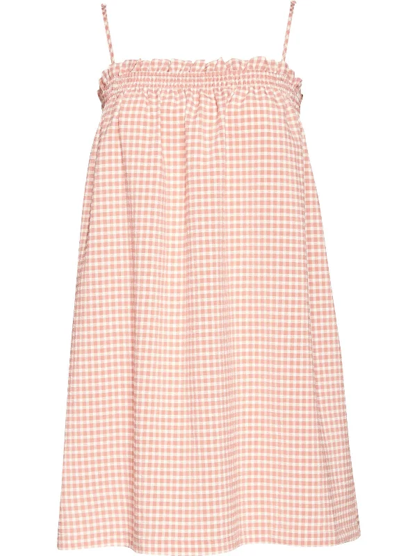 Fantastic Offers Womens Check Print Sleeveless Shift Dress