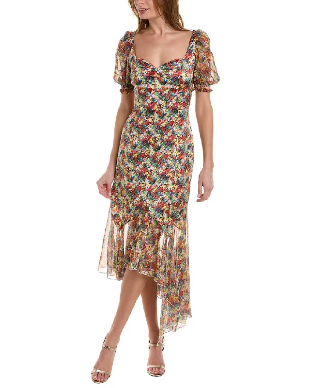 Mega Sale Marchesa Notte Floral Midi Dress