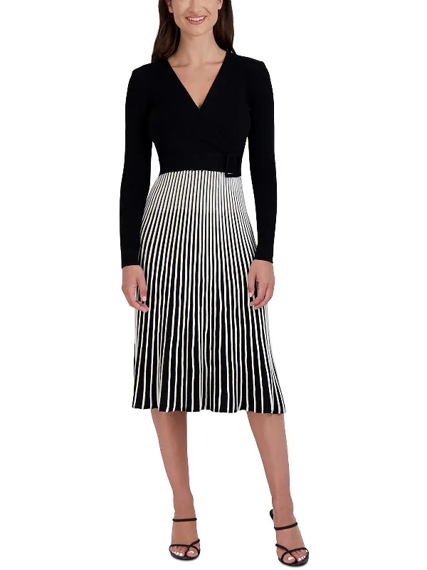 Major Savings Womens Surplice Tea Sweaterdress