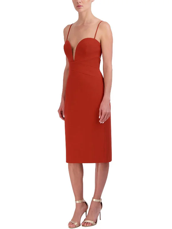 Lowest Price Womens Open Back Midi Cocktail And Party Dress