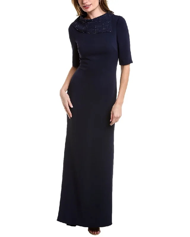 Big Savings Badgley Mischka Twinkle Collar Gown