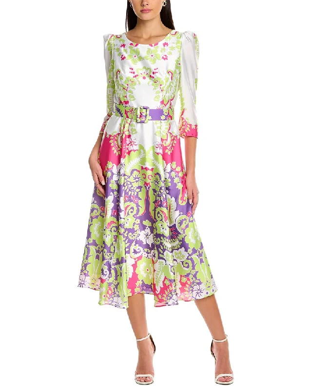 Hurry In Carla Ruiz Belted Midi Dress