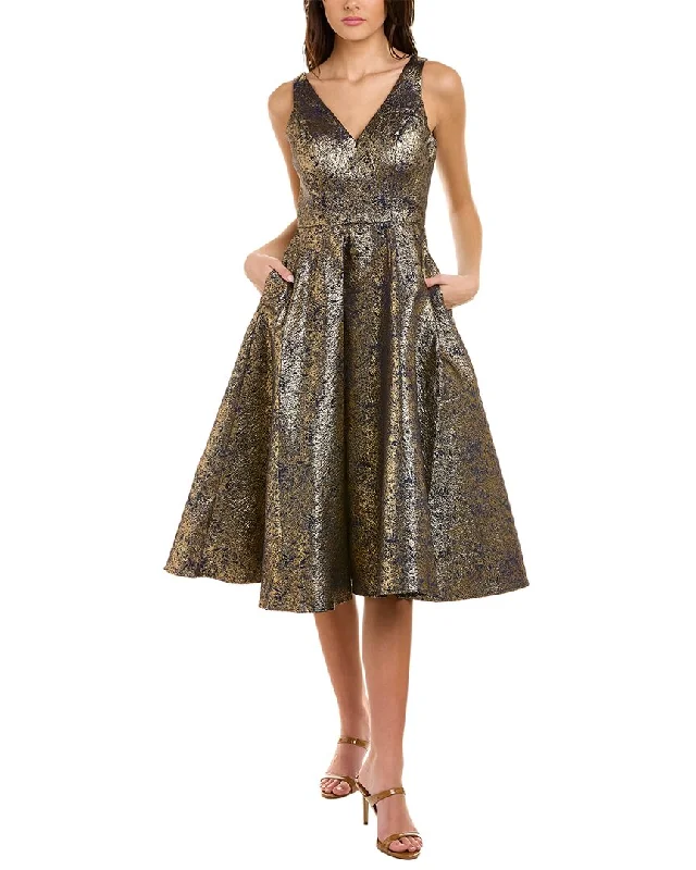 Sneak Peek Sale Black by Bariano Rhiannon V-Neck Midi Dress