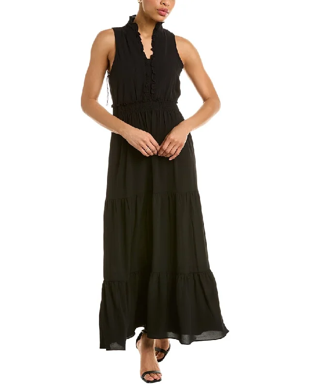 Early Access London Times Ruffle Midi Dress