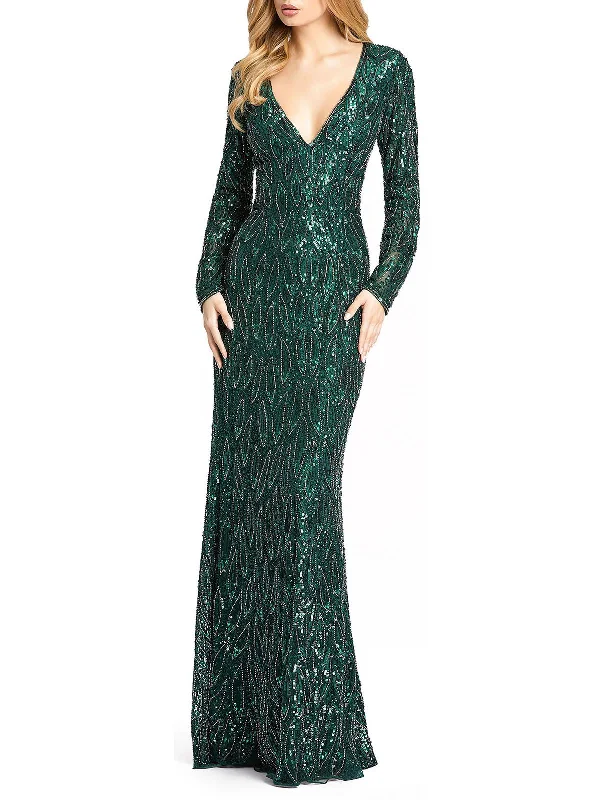 Today’s Deal Womens Sequin Embellished Evening Dress
