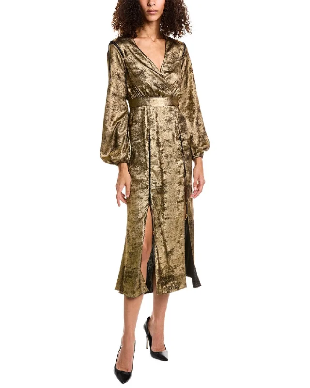 TIME-Limited Offer Roberto Cavalli Metallic Midi Dress