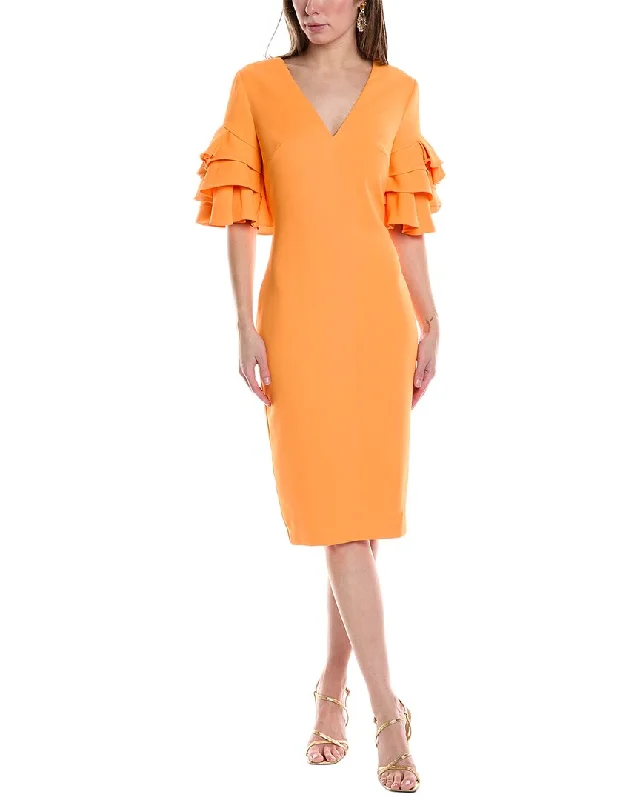 Final Clearance Badgley Mischka Draped Sleeve Dress